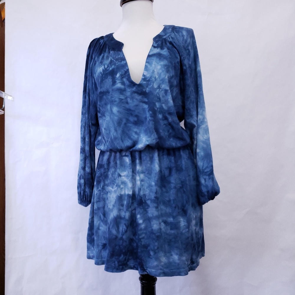 Zavella Drop waist Dress  Blouson Tunic tie dye size small